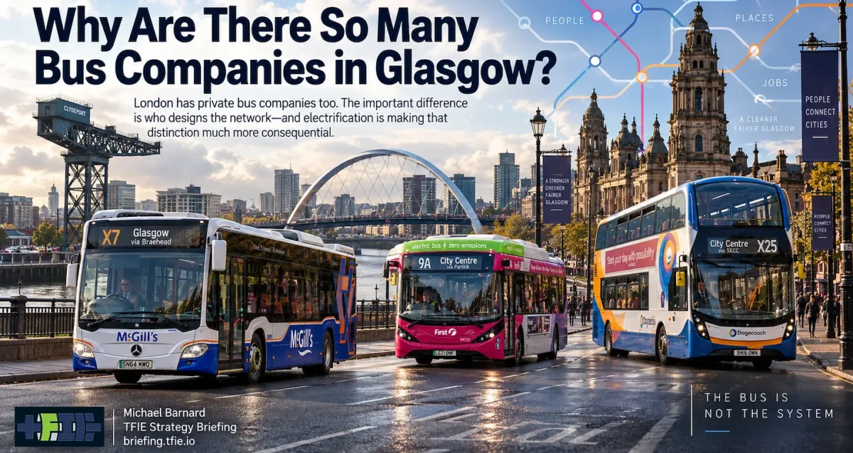 Beyond the Brand: How Bus Privatization, Network Planning, and Electrification Collide in Glasgow and London